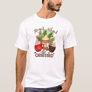 T-shirt *~* Chemise Blanche Stressée Blessé Café Obsédé