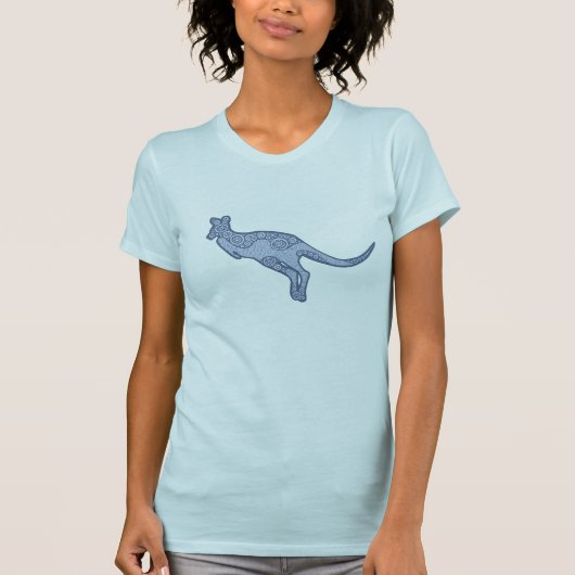 T-shirt Chemise bleu-clair de kangourou (Devant)