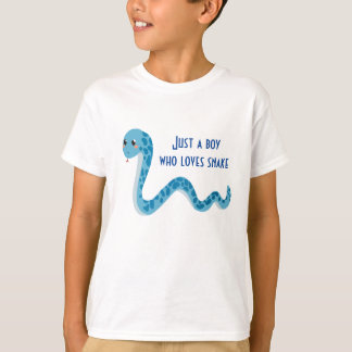 T-shirt Chemise bleu serpent mignonne pour les enfants