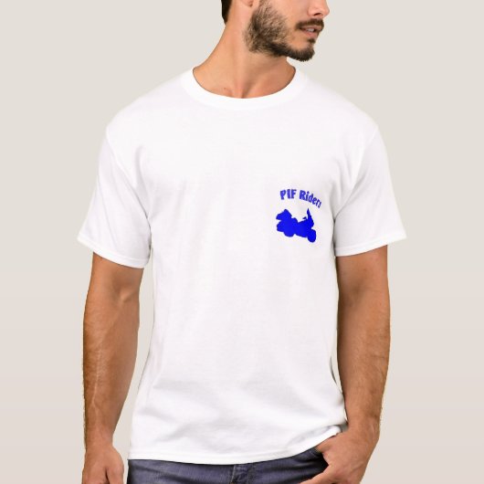 T-shirt Chemise bleue de logo (Devant)