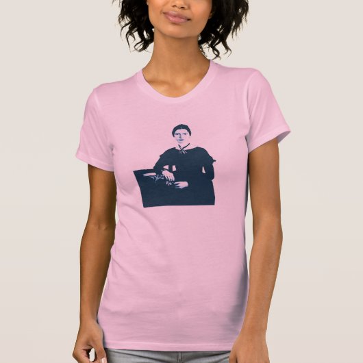 T-shirt Chemise bleue de photo d'Emily Dickinson (Devant)