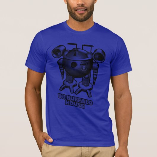 T-shirt Chemise bleue de robot (Devant)