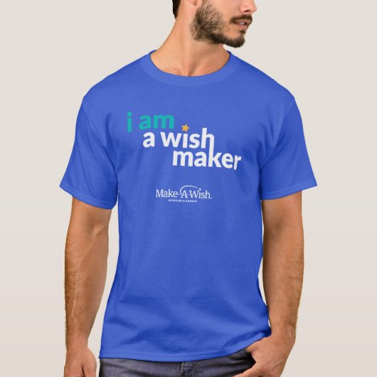 T-shirt Chemise Bleue WishMaker (Devant)