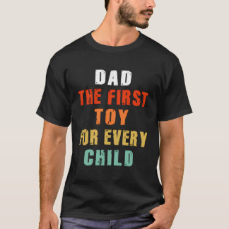 T-shirt Chemise Bond Père-Enfant Papa Le Premier Jouet Pou
