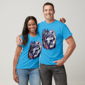 T-shirt Chemise Born Wild Wolf – Graphique d'animal de for (Unisexe)