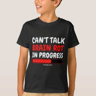 T-shirt Chemise Brain Rot pour enfants Brainrot mot de l'a