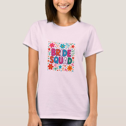 T-shirt Chemise « Bride Squad » pour enterrement de vie de (Devant)