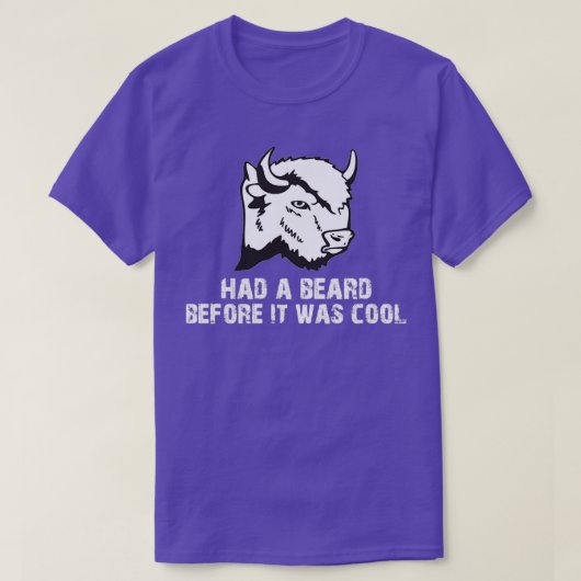 T-shirt Chemise Buffalo Bison Funny Chemise Beard Funny (Design devant)