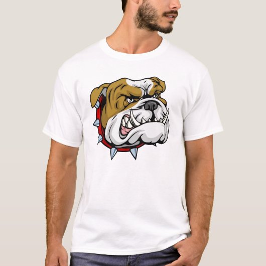 T-shirt Chemise bulldog en colère (Devant)