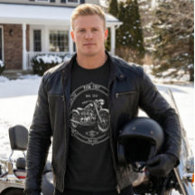 Chemise Cadeau Moto Vintage Nom Personnalisé