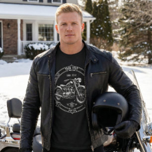 T-shirt Chemise Cadeau Moto Vintage Nom Personnalisé