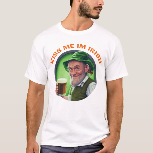 T-shirt Chemise cadeau Saint Patrick Day | Embrasse-moi im (Devant)