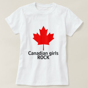 T-shirt Chemise canadienne de dames de roche de filles