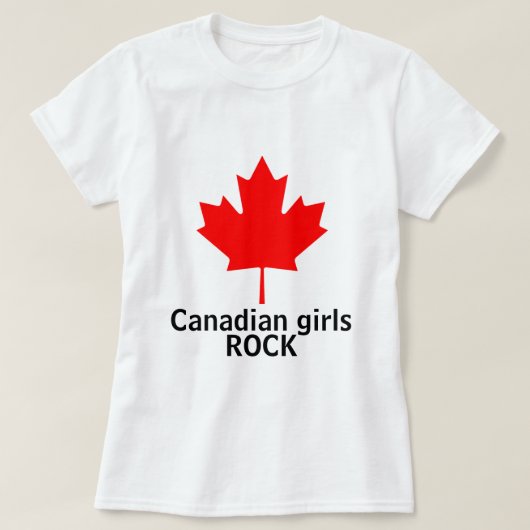 T-shirt Chemise canadienne de dames de roche de filles (Design devant)