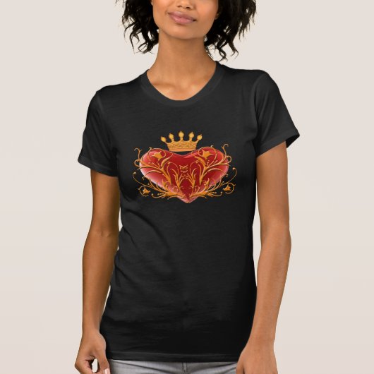 T-shirt Chemise cardiaque Filigree Crown (Devant)