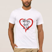 T-shirt Chemise cardiaque pour hommes (Devant)