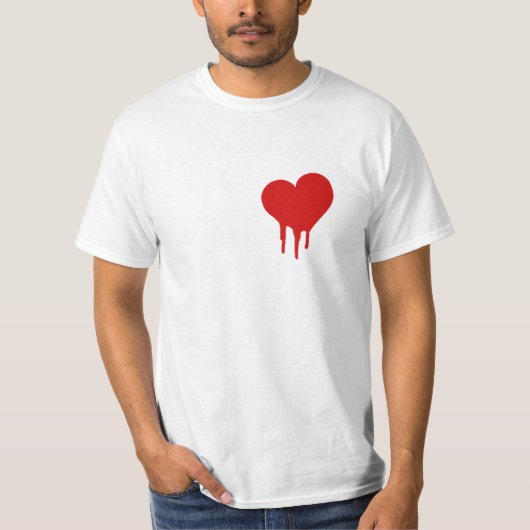 T-shirt Chemise cardiaque saignante (Devant)