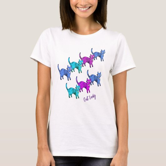 T-shirt Chemise Cat Lady (Devant)