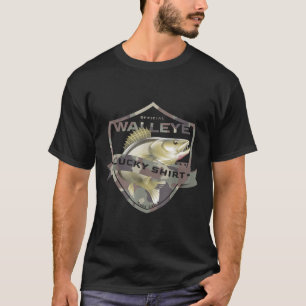 T-shirt Chemise Chanceuse Walleye Accessoires Drôles Pour