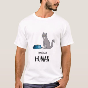 T-shirt Chemise chat en smoking gris