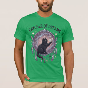 T-shirt Chemise Chat Noir Attrapeur de Rêves Tee Witchy Go