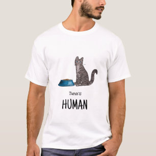 T-shirt Chemise chat tigré gris foncé