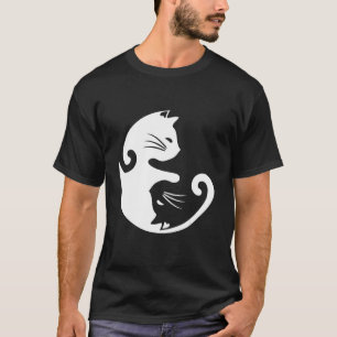 T-shirt Chemise Chat Ying Yang Spiritualité Méditation Yog