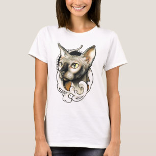 T-shirt Chemise chauve égyptienne de chat