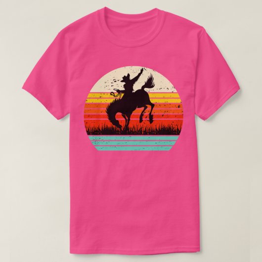T-shirt Chemise Cheval Rodéo Chemise Bronco Chemise Cheval (Design devant)