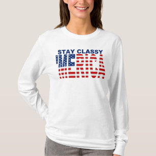 T-shirt Chemise chique de drapeau de MERICA États-Unis de
