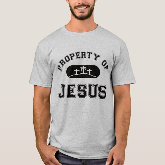 T-shirt Chemise chrétienne - 'Propriété de Jésus' (Devant)