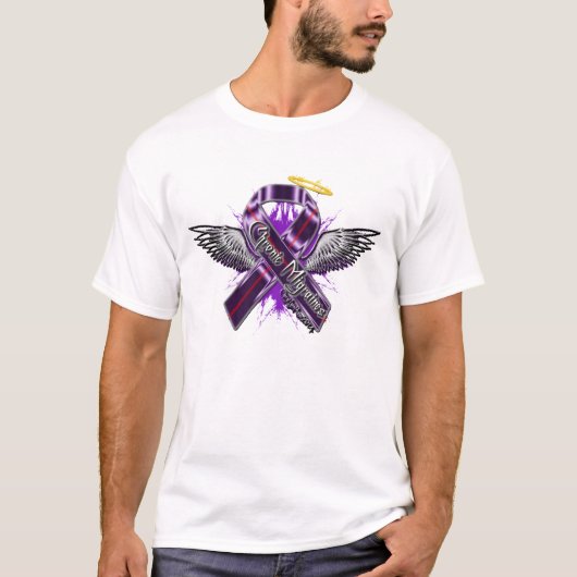 T-shirt Chemise chronique d'ange de ruban de migraines (Devant)