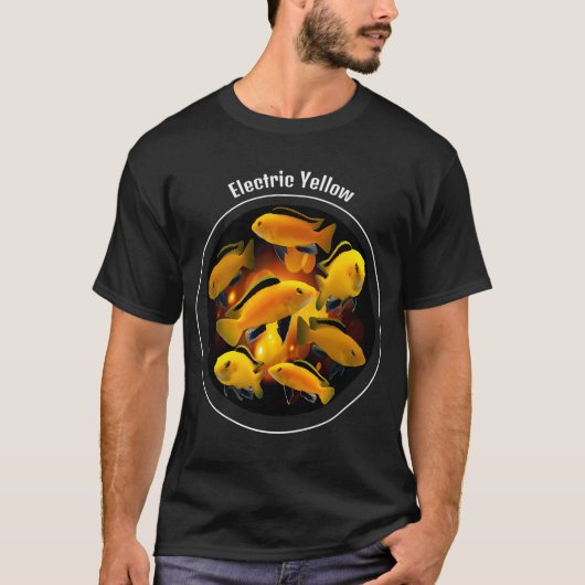 T-shirt Chemise Cichlidé Jaune Électrique (Devant)