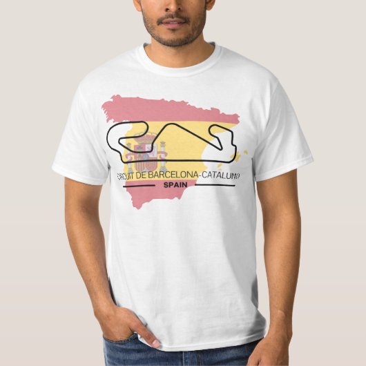 T-shirt Chemise Circuit De Barcelone Formule 1 (Devant)