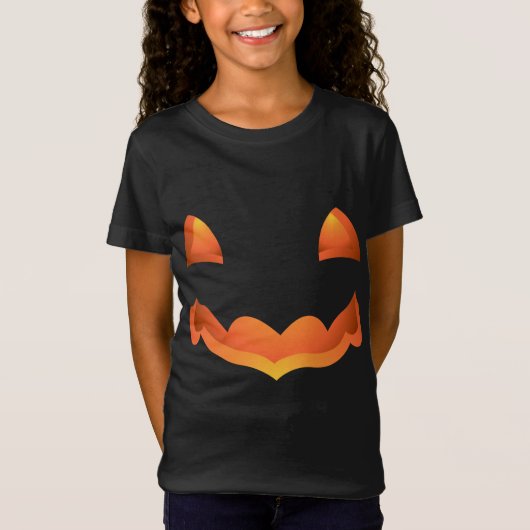 T-Shirt Chemise Citrouille de l'enfant pour l'Halloween (Devant)