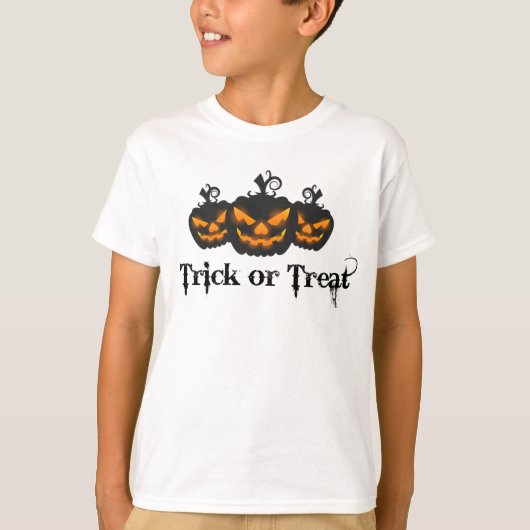 T-shirt Chemise Citrouille d'Halloween effrayante (Devant)