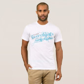 T-shirt Chemise classique bleu-clair (Devant entier)