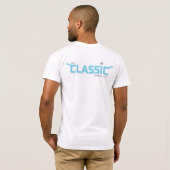T-shirt Chemise classique bleu-clair (Dos entier)