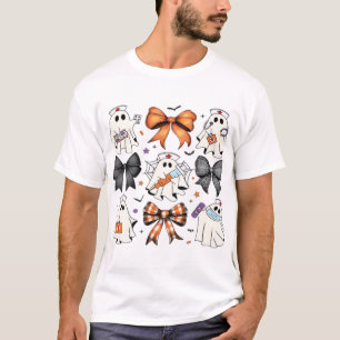 T-shirt Chemise classique Coquette Halloween fantôme infir