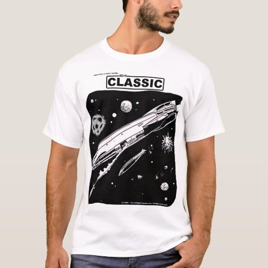 T-shirt Chemise classique de science-fiction des années 60 (Devant)