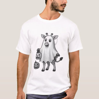 T-shirt Chemise classique Halloween Giraffe Boo_3