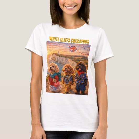 T-shirt Chemise Cockapoo White Cliffs Cadeau drôle de chie (Devant)