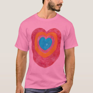 T-shirt Chemise Coeur colorée
