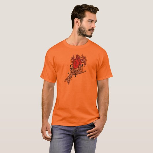 T-shirt Chemise Coeur de Beating Halloween (Devant entier)