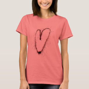 T-shirt Chemise Coeur Grunge
