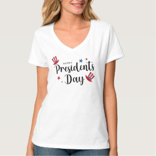 T-shirt Chemise col en V patriotique pour femmes pour le j