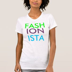 T-shirt Chemise colorée de cou du FASHIONISTA v