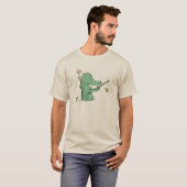 T-shirt Chemise comique de bateau d'air d'alligator (Devant entier)