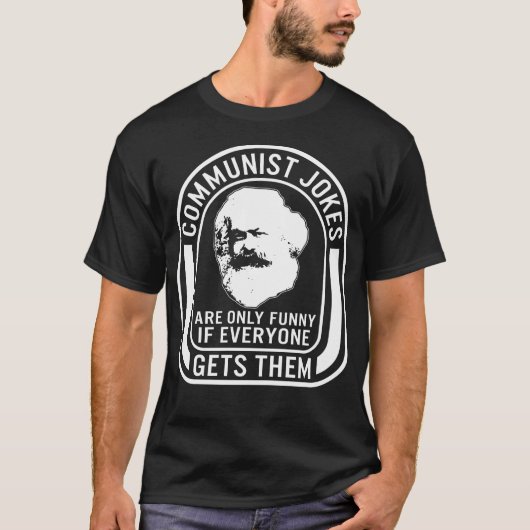 T-shirt Chemise Communiste, Blagues Communistes Karl Marqu (Devant)