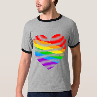 T-shirt Chemise Corey Tiger 80s Rainbow Stripe Heart